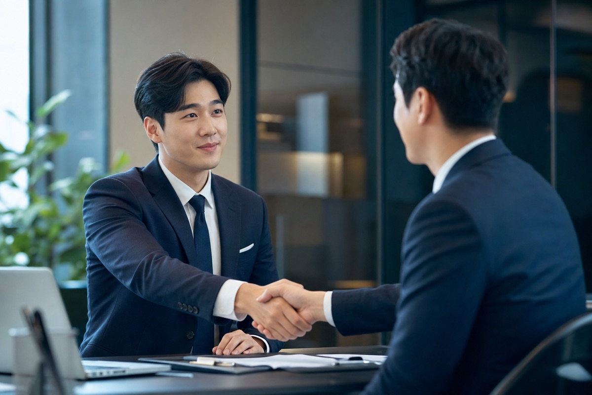 신용·자금조달·투자유치를 상징하는 악수 장면
