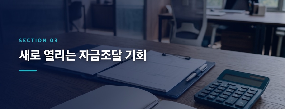 새로 열리는 자금조달 기회